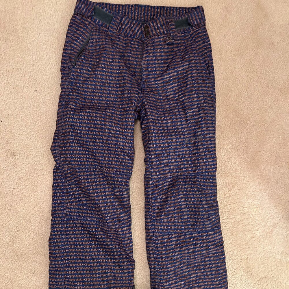 ARCTIX EUC Kids Unisex Insulated Snow Pants, Large, Blue/Orange